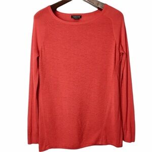 Trouve•classic baggy red raglan angora hair ribbed knit sweater small